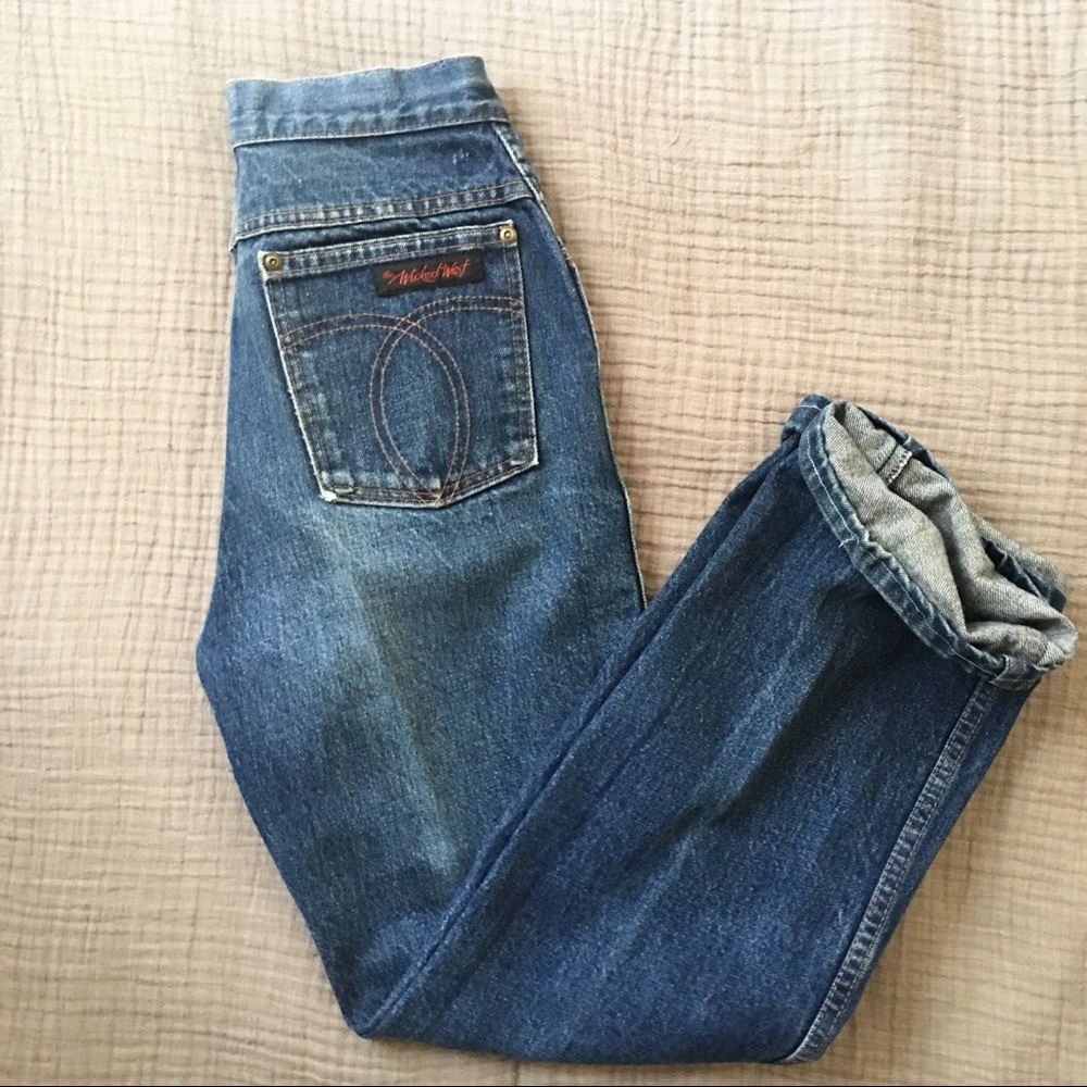 70s vintage talon 42 wicked West indigo denim jean